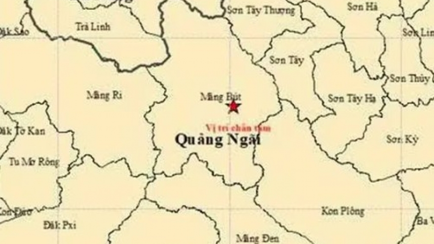 Earthquake measuring 4.5 jolts Quang Ngai province